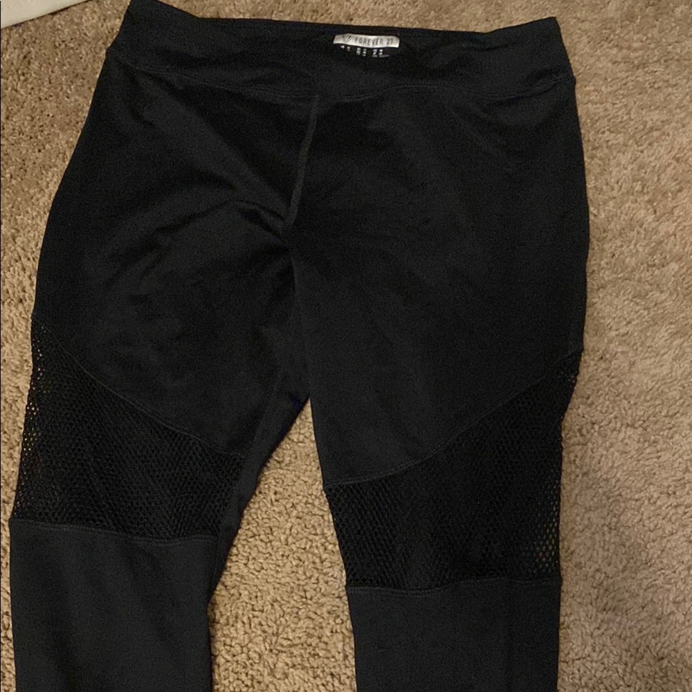 Black Mesh Leggings